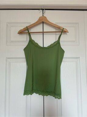 Reitmans - Green Lace-Trim Cami Tank Top - Women's